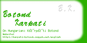 botond karpati business card